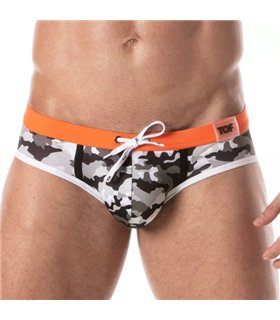 Badehose Herren Grau-Camouflage – Klassisch Marineblau, Komfortabler Sitz | TOF