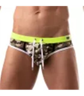 Badehose Herren Khaki-Camouflage – Klassisch Marineblau, Komfortabler Sitz | TOF