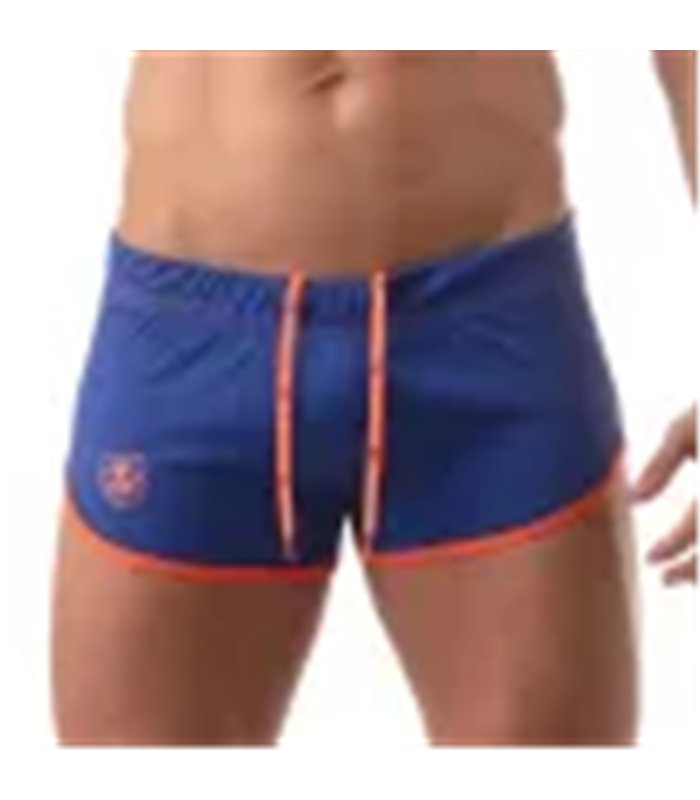 Shorts Low Waist in Royal Blau mit Cut-outs und TOF-Logo Herren – Retro Style | TOF