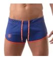Shorts Low Waist in Royal Blau mit Cut-outs und TOF-Logo Herren – Retro Style | TOF Shorts Low Waist in Royal Blau mit Cut-outs und TOF-Logo Herren – Retro Style | TOF