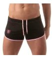 Shorts Low Waist in Schwarz mit Cut-outs und TOF-Logo Herren – Retro Style | TOF Shorts Low Waist in Schwarz mit Cut-outs und TOF-Logo Herren – Retro Style | TOF