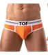 Herren Slip High-Cut – Baumwoll-Mix mit tiefem, gefüttertem Frontbereich, Orange | TOF