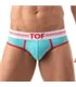 Herren Slip High-Cut – Baumwoll-Mix mit tiefem, gefüttertem Frontbereich, Türkis | TOF