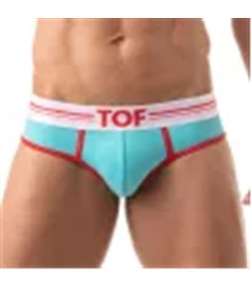 Herren Slip High-Cut – Baumwoll-Mix mit tiefem, gefüttertem Frontbereich, Türkis | TOF