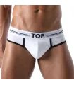 Herren Slip High-Cut – Baumwoll-Mix mit tiefem, gefüttertem Frontbereich, Weiß | TOF Herren Slip High-Cut – Baumwoll-Mix mit tiefem, gefüttertem Frontbereich, Weiß | TOF