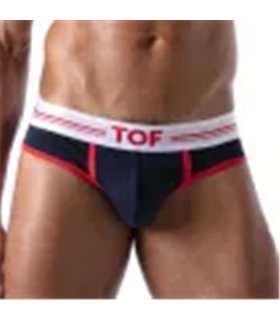 Herren Slip High-Cut – Baumwoll-Mix mit tiefem, gefüttertem Frontbereich, Marineblau | TOF