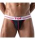 Jockstrap French – Bequemer Halt mit elastischem Jacquardbund, Marineblau | TOF