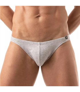 Herren Bikini-Slip mit vorgeformtem Komfort-Vordertasche, Grau | TOF