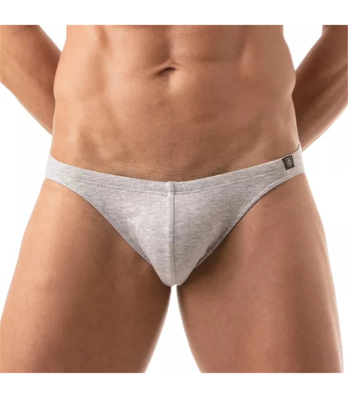Herren Bikini-Slip mit vorgeformtem Komfort-Vordertasche, Grau | TOF