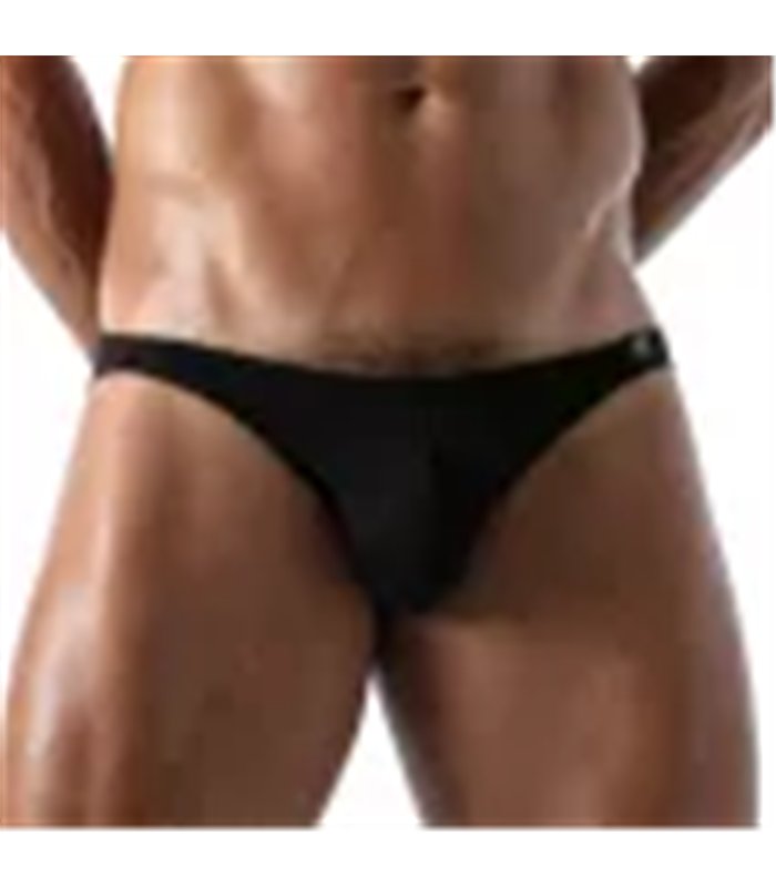 Herren Bikini-Slip mit vorgeformtem Komfort-Vordertasche, Schwarz | TOF