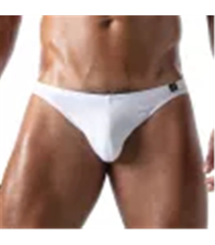 Herren Bikini-Slip mit vorgeformtem Komfort-Vordertasche, Weiß | TOF