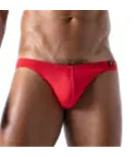 Herren Bikini-Slip mit vorgeformtem Komfort-Vordertasche, Rot | TOF