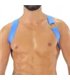 Herren Brust-Harness mit elastischem Komfort & fluoreszierendem Look, Blau | TOF