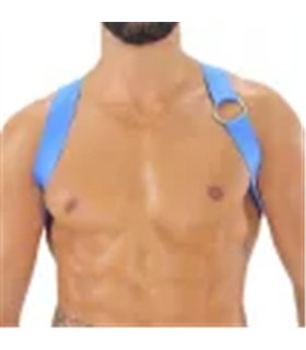 Herren Brust-Harness mit elastischem Komfort & fluoreszierendem Look, Blau | TOF