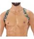 Herren Brust-Harness mit elastischem Komfort & fluoreszierendem Look, Khaki-Camouflage | TOF