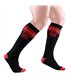 Fußsocken – Sportlich und gepolstert, Schwarz-Rot  | TOF