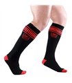 Fußsocken – Sportlich und gepolstert, Schwarz-Rot  | TOF