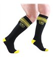 Fußsocken – Sportlich und gepolstert, Schwarz-Gelb  | TOF