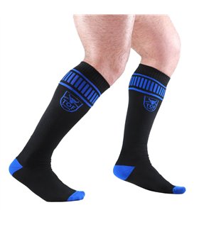 Fußsocken – Sportlich und gepolstert, Schwarz-Blau  | TOF