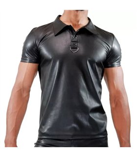 Polo-Shirt, Schwarz mit edlem Glanz – sexy & hauteng | TOF
