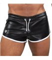 Pilot Shorts, Schwarz – Retro-Shorts mit perforiertem Stretch-Material | TOF