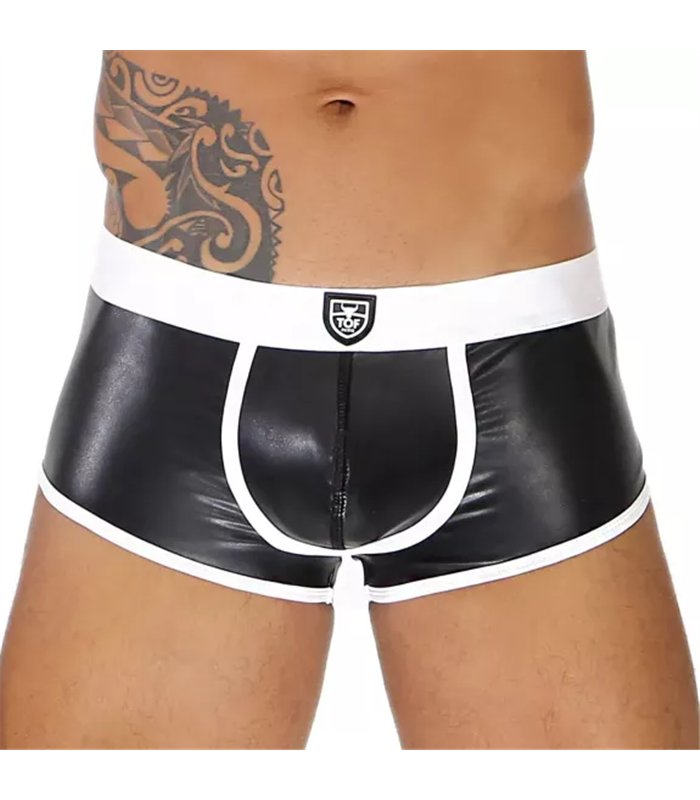 Boxershorts Herren mit hinten offen und FrontBeutel, Schwarz-Weiß | TOF