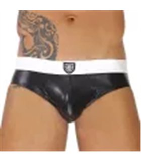 Slip mit nahtlosem Seitenkomfort & unterstützender Fronttasche, Schwarz-Weiß | TOF