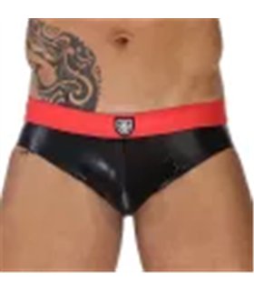 Slip mit nahtlosem Seitenkomfort & unterstützender Fronttasche, Schwarz-Rot | TOF Slip mit nahtlosem Seitenkomfort & unterstützender Fronttasche, Schwarz-Rot | TOF