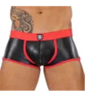 Boxershorts mit Komfort-Beutel, nahtlos & low-waist, schwarz-rot | TOF Paris