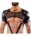 Herren Harness mit gepolsterten Schultern & Geheimfach, Schwarz | TOF