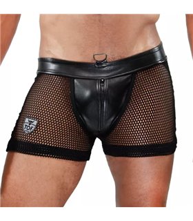 Jockshort mit Reißverschluss, Schwarz – luftiger Mesh & vielseitig einsetzbar | TOF