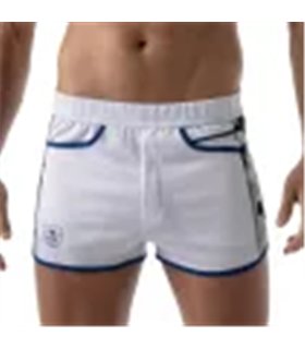 Shorts, Weiß Camouflage – sportliches Design mit Reißverschlusstasche | TOF