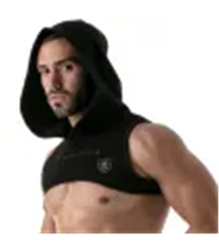 Herren Hoodie Harness – Reflektierende Kante & Komfort aus Baumwolle, Schwarz | TOF