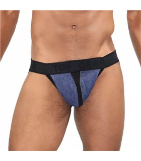 Jockstrap Jeans-Cowboy-Style mit Push-Up & abnehmbarer Seitentasche | TOF Jockstrap Jeans-Cowboy-Style mit Push-Up & abnehmbarer Seitentasche | TOF