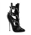 DAGGER-15  Plattform Ankle Boots  Black Shiny | Devious SALE