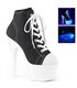 Canvas High Heel Sneakers ADORE-700SK-02 - Black