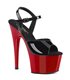 Platform High-Heeled Sandal ADORE-709 - Patent Black/Red