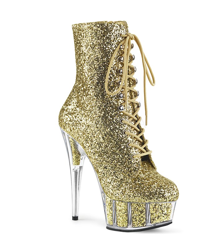 Pleaser Plateau Stiefeletten DELIGHT 1020G gold online günstig kaufen Pleaser Plateau Stiefeletten DELIGHT 1020G gold online günstig kaufen