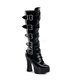 Platform Knee Boot ELECTRA-2042 - Patent Black