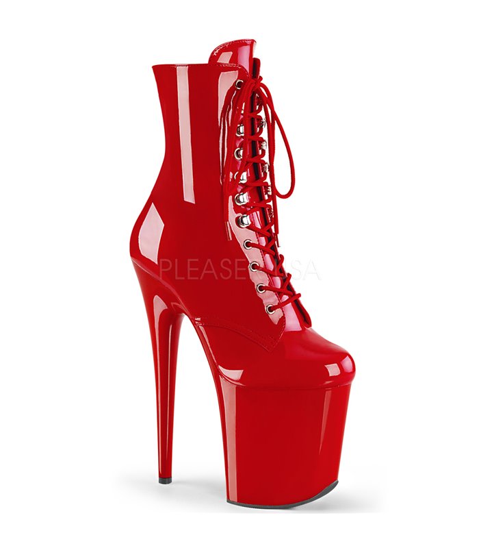 Extrem Plateau Heels  FLAMINGO-1020 - Lack Rot