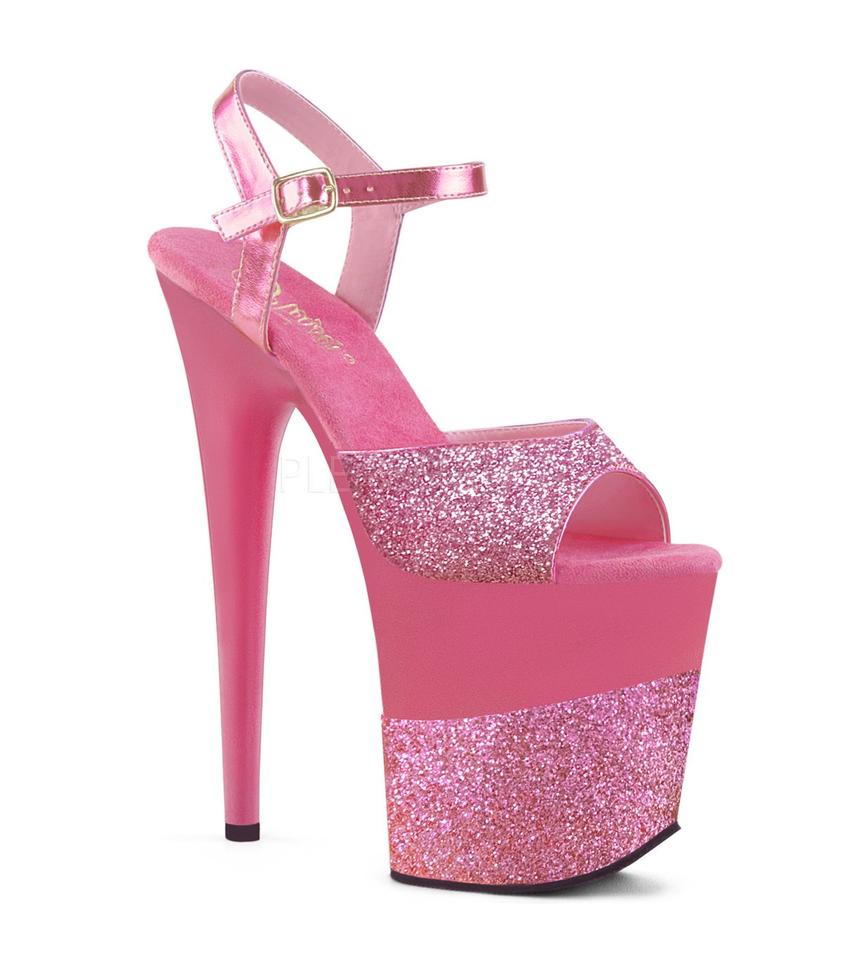 Sandalias Pleaser Flamingo-809-2G Para Mujer - Rosas Con Plataforma