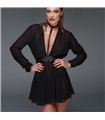 Chiffon Minikleid F150 - Schwarz Chiffon Minikleid F150 - Schwarz
