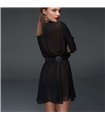 Chiffon Minikleid F150 - Schwarz Chiffon Minikleid F150 - Schwarz