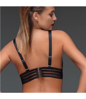 Wetlook Bralette F157 - Schwarz Wetlook Bralette F157 - Schwarz