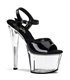 Platform High Heels SKY-309 - Patent Black/Clear