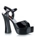 Platform high-heeled sandal DOLLY-09 - Patent Black