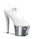 Platform high-heeled sandal STARDUST-708 - Silver