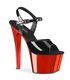 Platform High Heels SKY-309 - Black/Red Chrome