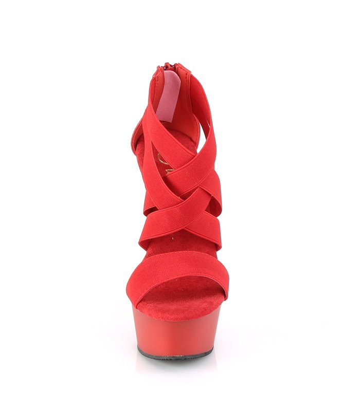 Plateau High Heels DELIGHT-669 - Rot