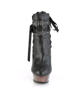 Plateau Stiefeletten MUERTO-1030 - Schwarz / Rot